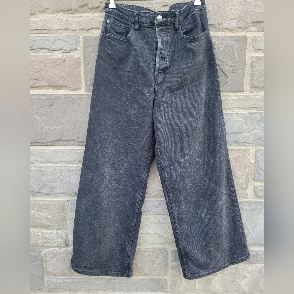 Free People Wide Leg Black Jeans  31